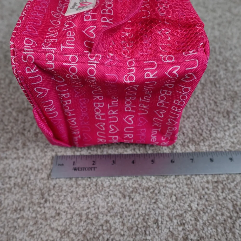 Thirty-One Littles Carry All Caddy U R U Pink Inspirational Mini Storage Tote